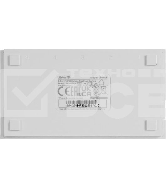Коммутатор TP-Link LS1005, 5 портов Ethernet 100 Мбит/с