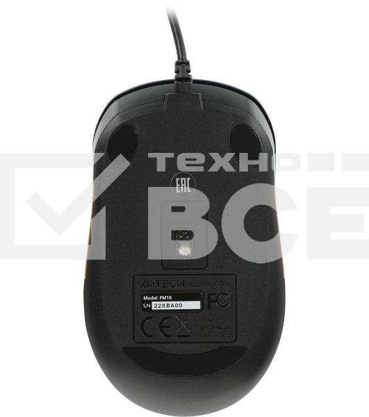 Комплект клавиатура+мышь A4Tech FStyler F1010 проводной, USB, 1600 DPI, чёрный/оранжевый