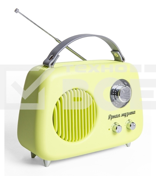 Радиоприемник СИГНАЛ БЗРП Fresh РП-343 зеленый, УКВ 87,5-108МГц, DC5В,акб,BT/USB/AUX 10125