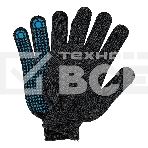 Перчатки трикотажные Сибртех х/б, 200 пар,  ПВХ точка, 3 нити, 10 класс, фото9