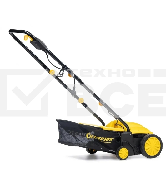 Скарификатор электрический Champion ESC1532 Мощность двигателя 1500 Вт, Напряжение сети 230,50 В, Гц, Вес c травосборником 9,3 кг, Ширина обработки 320 мм, Высота аэрации -4/0/+4/+12 мм, Высота скарификации -12/-8/-4/+4 мм, Тип/объем травосборника ткань/35 л, Регулировка высоты кошения/количество положений 4, Уровень мощности звука 96 дБ, Уровень звукового давления скарификатор/аэра 80/81 дБ, Уровень вибрации на рукоятке 3,245/3,335 (K=1,5 м/с) м/с2.