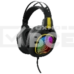 Гарнитура GMNG HS-L630G чёрный/жёлтый, проводная, подсветка, фото 1