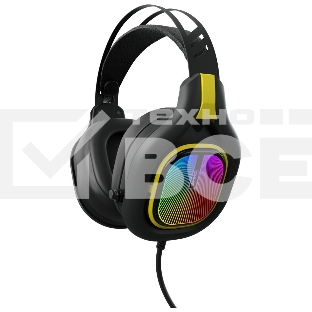 Гарнитура GMNG HS-L630G чёрный/жёлтый, проводная, подсветка