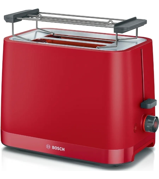 Тостер Bosch TAT3M124 красный, 950 Вт, 2 слота