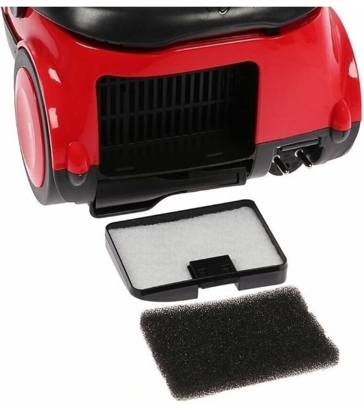 Пылесос Kelli KL-8014 красный/черный, 360/2000 Вт, уборка сухая, пылесборник мешок 1,5 л