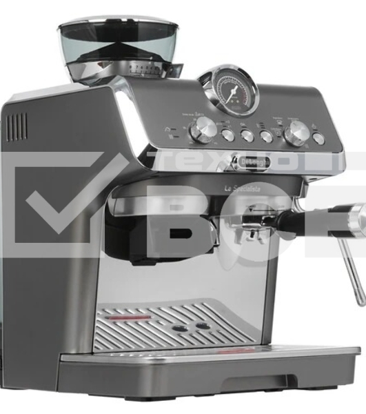 Кофеварка рожковая DeLonghi EC9255.T титан, исп. кофе - зерновой/молотый/чалды, 1.7 л, 1400 Вт, 15 Бар