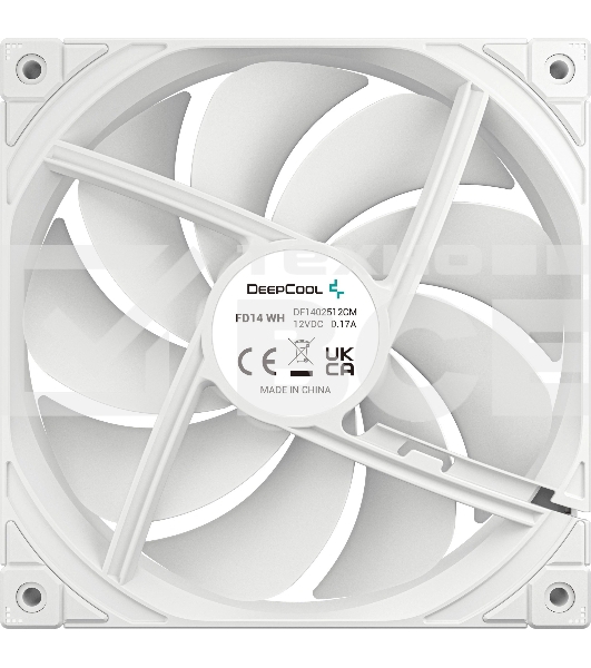 Вентилятор для корпуса DEEPCOOL FD14 белый, 140 мм, 1650 об/мин, 25.6 дБ, 4 pin