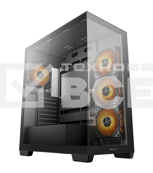 Корпус Deepcool CG580 4F черный без БП ATX 6x120mm 3x140mm 2xUSB3.0 audio bott PSU