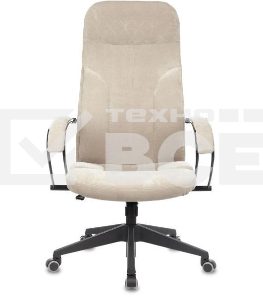 Кресло руководителя Бюрократ CH-608Fabric Light-21 песочный, крестовина пластик