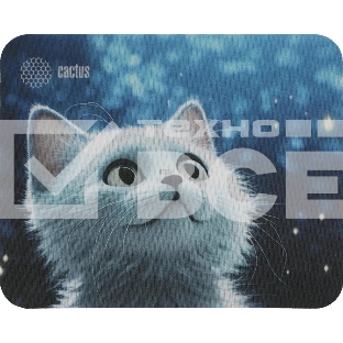 Коврик для мыши Cactus белый Cat 220x180x2мм (CS-MPC-P06XS)