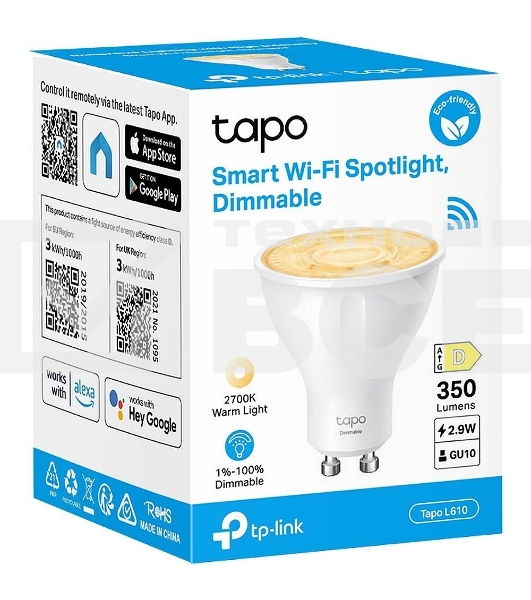 Умная диммируемая Wi-Fi лампа TP-Link Tapo L610
