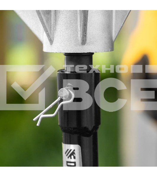 Шнек для грунта Denzel ER-80, диаметр 80 мм, длина 800 мм, соединение 20 мм, съемный нож