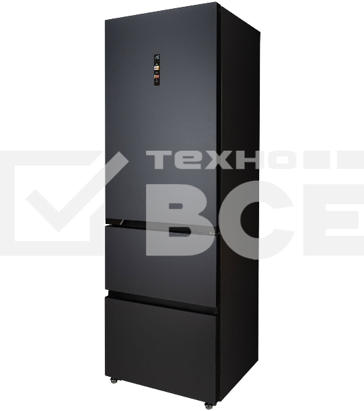 Холодильник DeLonghi DMFS 19PINF Gb MATTEO серый трехкамерный 265/140л морозилка снизу, No Frost