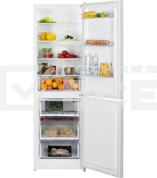 Холодильник Nordfrost NRG 152 WTM белый стекло двухкамерный 205/115 л морозилка снизу