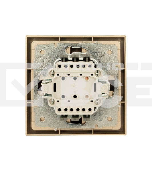 Выключатель LEZARD 704-3688-111QC 1-кл. с индик. СП ZIMA IP20 10А безвинт. зажим, зол.