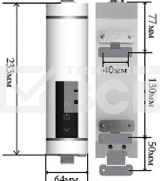 Электрический проточный водонагреватель PrimoClima IQ 5.5 кВт, черный
