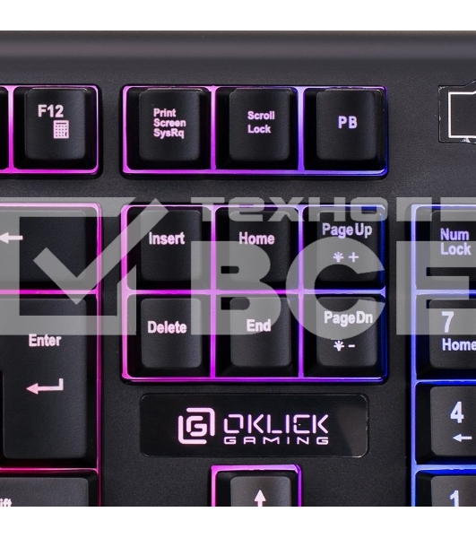 Клавиатура Oklick 717G проводная, USB, черный/серый