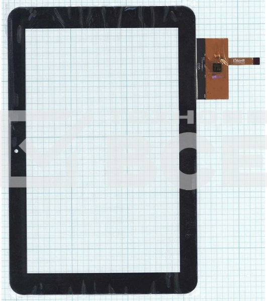 Сенсорное стекло (тачскрин) QSD E-C100013-04, черное