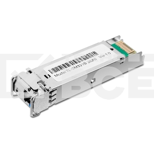 Модуль TP-Link SFP 1000Base-BX WDM Bi-Directional SFP module, TX: 1310 nm and RX: 1550 nm, 1 LC Simplex port , up to 2 km transmission distance in 9/125 μm SMF (Single-Mode Fiber), Supports Digital Diagnostic Monitoring (DDM).