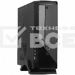 Компьютерный корпус MiniITX Exegate MI-209 Black, miniITX/mATX, <M300, 80mm>, 2*USB, Audio, фото 1