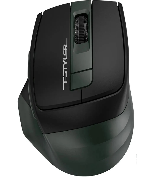 Мышь беспроводная A4Tech Fstyler FB35S темно-зеленый/черный, 2000 dpi, радиоканал, Bluetooth, USB, кнопки - 5