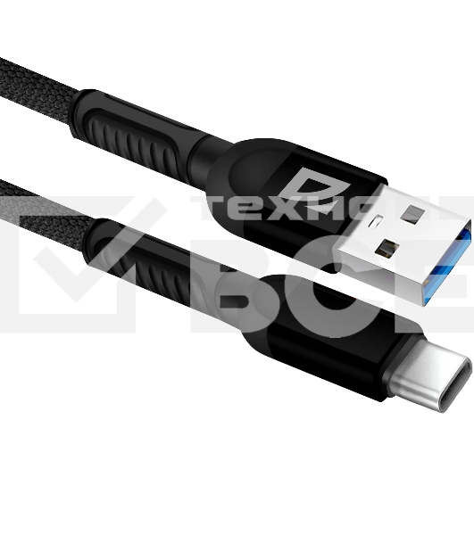 Кабель Defender F167, USB 2.0 (AM) - Type C, 1метр, 2.4А, нейлоновая оплетка, чёрный.