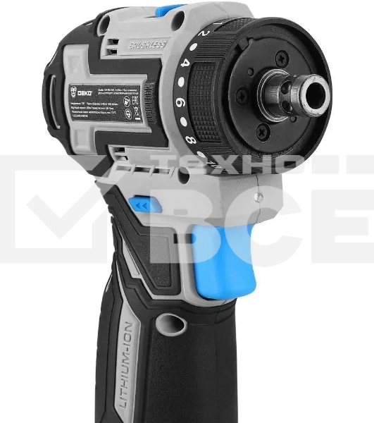 Дрель-шуруповерт Deko Loner 12V Pro 085-1122, Аккумуляторная, 12В, 2АКБ, Кейс