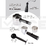 Кофеварка рожковая Endever Costa-1050 черный/стальной, исп. кофе - молотый, 0,2 л, 900 Вт, 5 бар, фото3