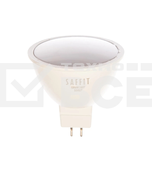 Лампа светодиодная SAFFIT SBMR1607 (55027) 7 вт 230в GU5.3 теплый