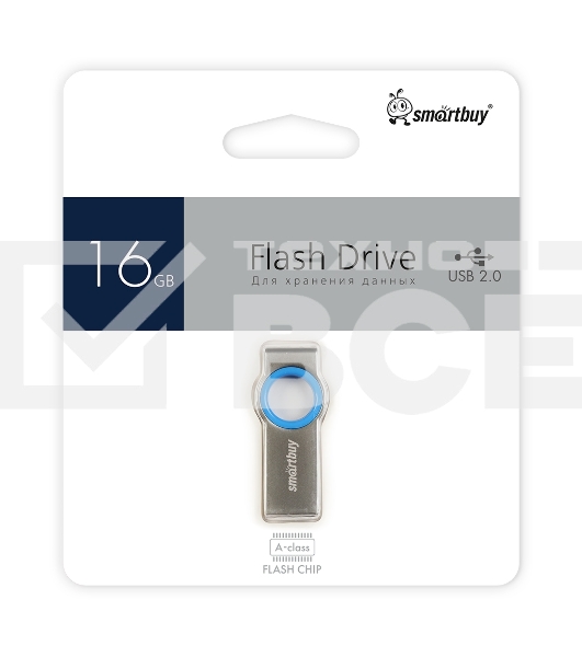 Флешка USB Smartbuy R/W (SB016GbMC2) UFD 2.0 016Gb,MC2 Metal Blue