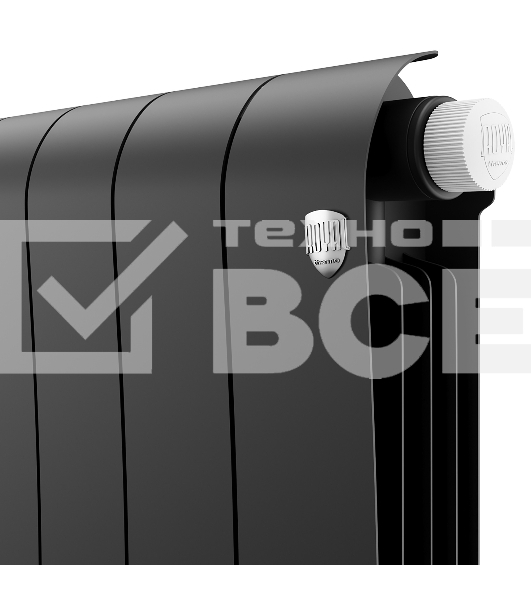 Радиатор биметаллический Royal Thermo Infinity 300 Noir Sable VR80 - 10 секц.