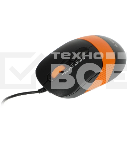 Комплект клавиатура+мышь A4Tech FStyler F1010 проводной, USB, 1600 DPI, чёрный/оранжевый