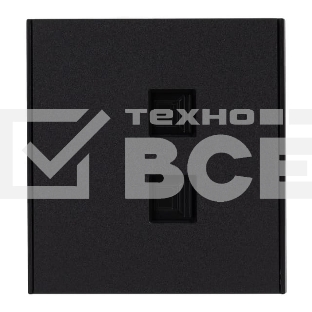 Розетка Kranz STRONG компьютерная двойная RJ45+RJ45 кат6 с/у антрацит