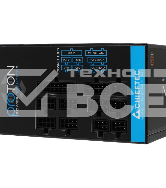 Блок питания Chieftec BDF-1000C, 1000Вт, 80 PLUS Bronze, 140мм, модульный, черный