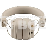 Беспроводные/проводные наушники Marshall Major V бежевый, накладные, Bluetooth + проводной, беспроводная зарядка, до 100 ч, фото4