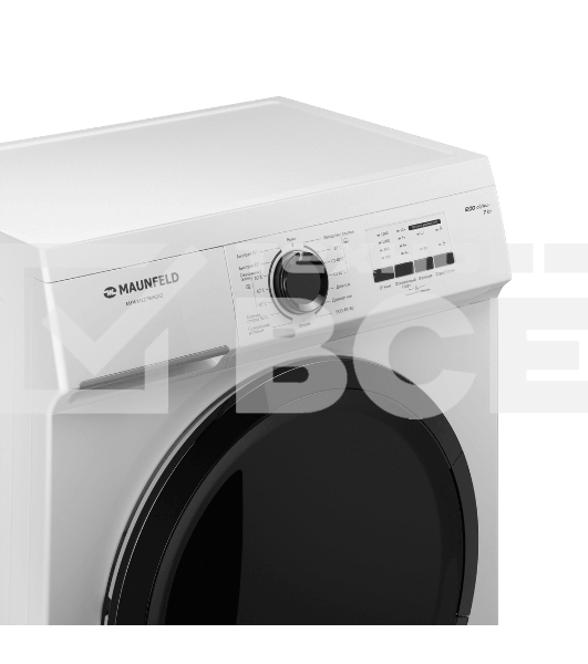 Стиральная машина Maunfeld MFWM127WH052 белый, загрузка  фронтальная 7 кг, 1200 об/мин., класс: А+++