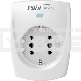Сетевой фильтр ZIS PILOT BIT S, 1 розетка, 16А/3,5кВт, св.серый