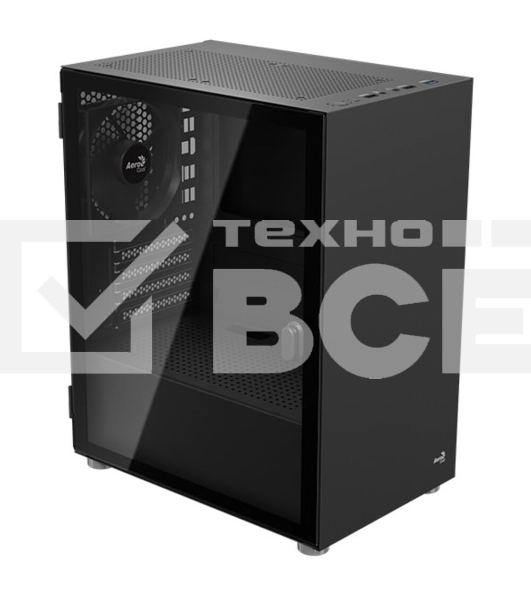 Компьютерный корпус Aerocool / Formula CS-111-G-BK-v1 (mATX, 0.5мм, стекло, USB 3.0 x1, USB 2.0 x2, 1x 12cm Black Fan)