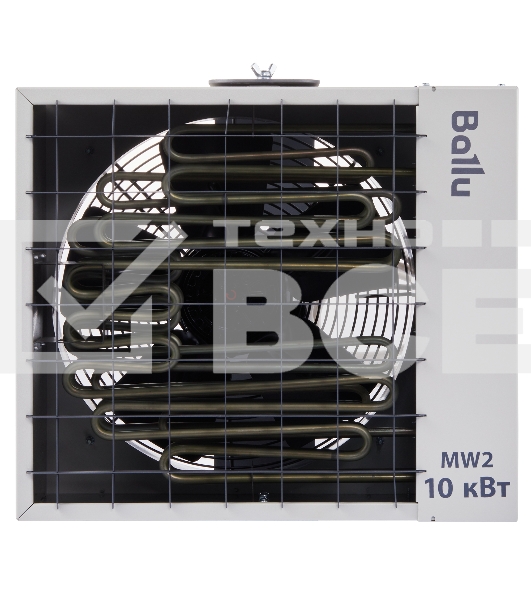 Тепловентилятор Ballu BHP-MW2-10, серый, 10 кВт, 100 м2, механический термостат, пульт д/у