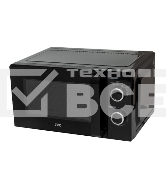Микроволновая печь JVC JK-MW130M черный, 20 л, 700 Вт, переключатели - поворотный механизм