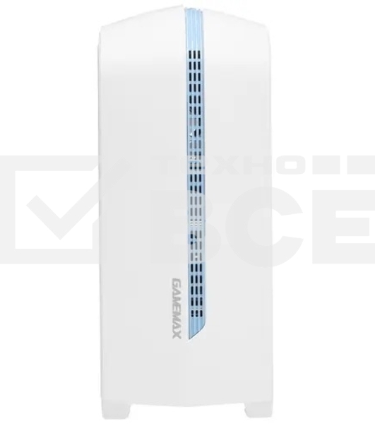 Компьютерный корпус GameMax Centauri, без БП, (ATX,Бело-голуб,USB 3.0, Зак.стек.,1*120мм. RGb, пыл.фильтр), белый/синий