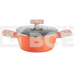 Кастрюля Maunfeld MARTA MCS22FA06CL из кованого алюминия со стеклянной крышкой, 20 см, 2,2 л.