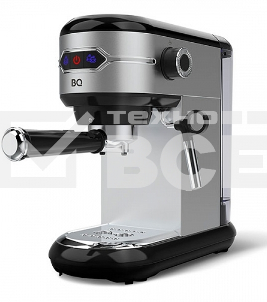Кофеварка рожковая BQ CM3001 сталь-черный, исп. кофе - молотый, 1 л, 1450 Вт, 15 Бар