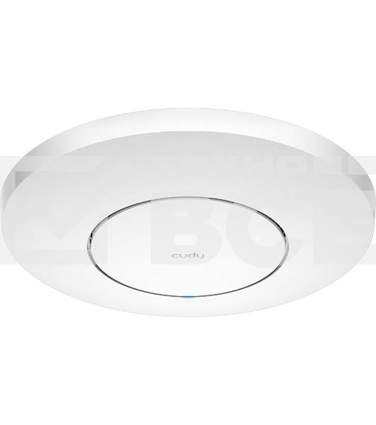 Точка доступа CUDY AC1200 Dual Band Gigabit Ceiling Mount Access Point, MT7621DAN+MT7613B+MT7603E, 867Mbps at 5GHz + 300Mbps at 2.4GHz, 1 x GbE RJ45 Port, Support 12V DC or 802.3af PoE or Passive PoE, Internal Antennas, 48V passive PoE adapter included, C