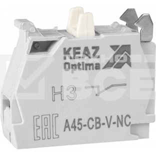 Контактный блок OptiSignal D22 A45-CB-V-NC 1НЗ винтовой зажим ZBE102