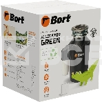Измельчитель пищевых отходов Bort Alligator Green 750Вт черный, фото2