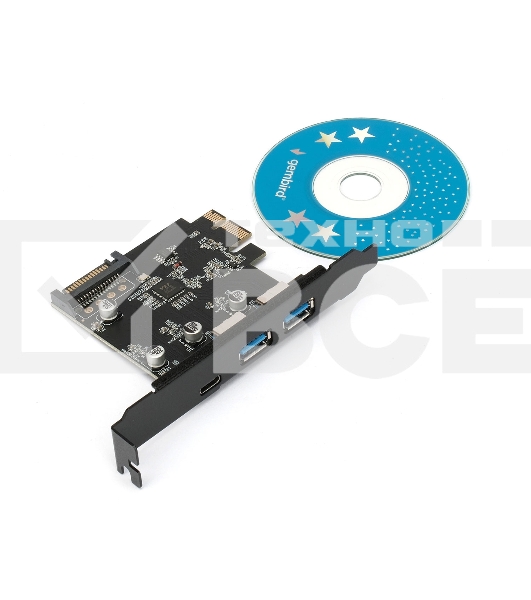 Контроллер USB 3.1 Gembird SPCR-03 в разъем PCI-e, 2xUSB-A + 1xType-C