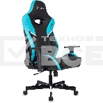 Кресло игровое Knight Thunder 5X черный/голубой эко.кожа крестов. металл, фото42