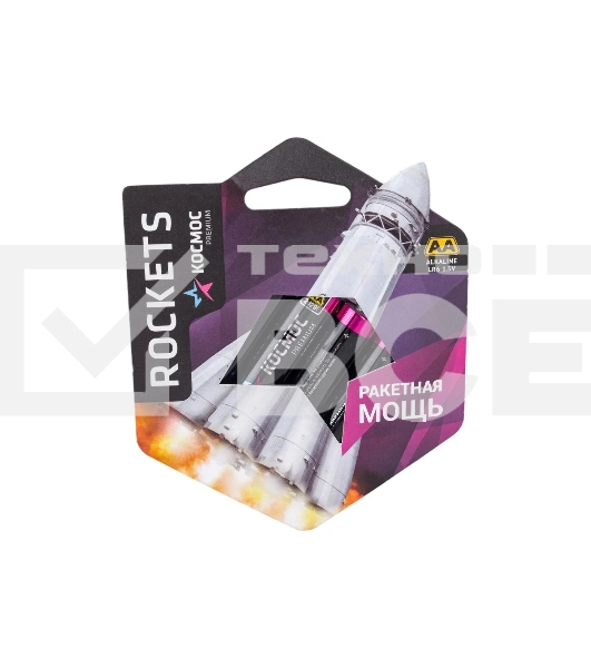 Элемент питания Космос алкалиновый LR6 KOSMOS premium ROCKETS (блист. 4шт)
