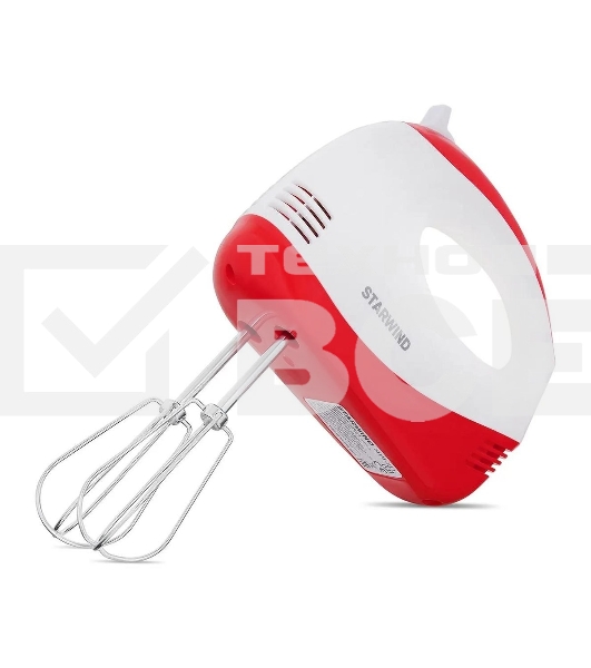 Миксер ручной Starwind SHM-251 250Вт белый/коралловый